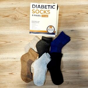 New diabetic socks,  OPEN BOX , Size medium/large